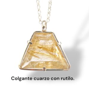 Colgante de cuarzo con rutilo