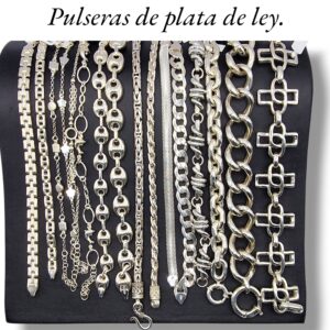 Pulseras de plata de ley